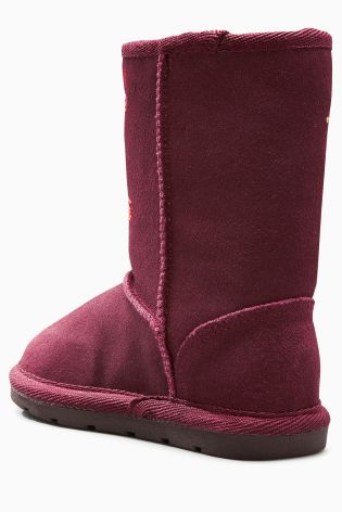 Berry Embroidered Pull-On Boots (Younger Girls)